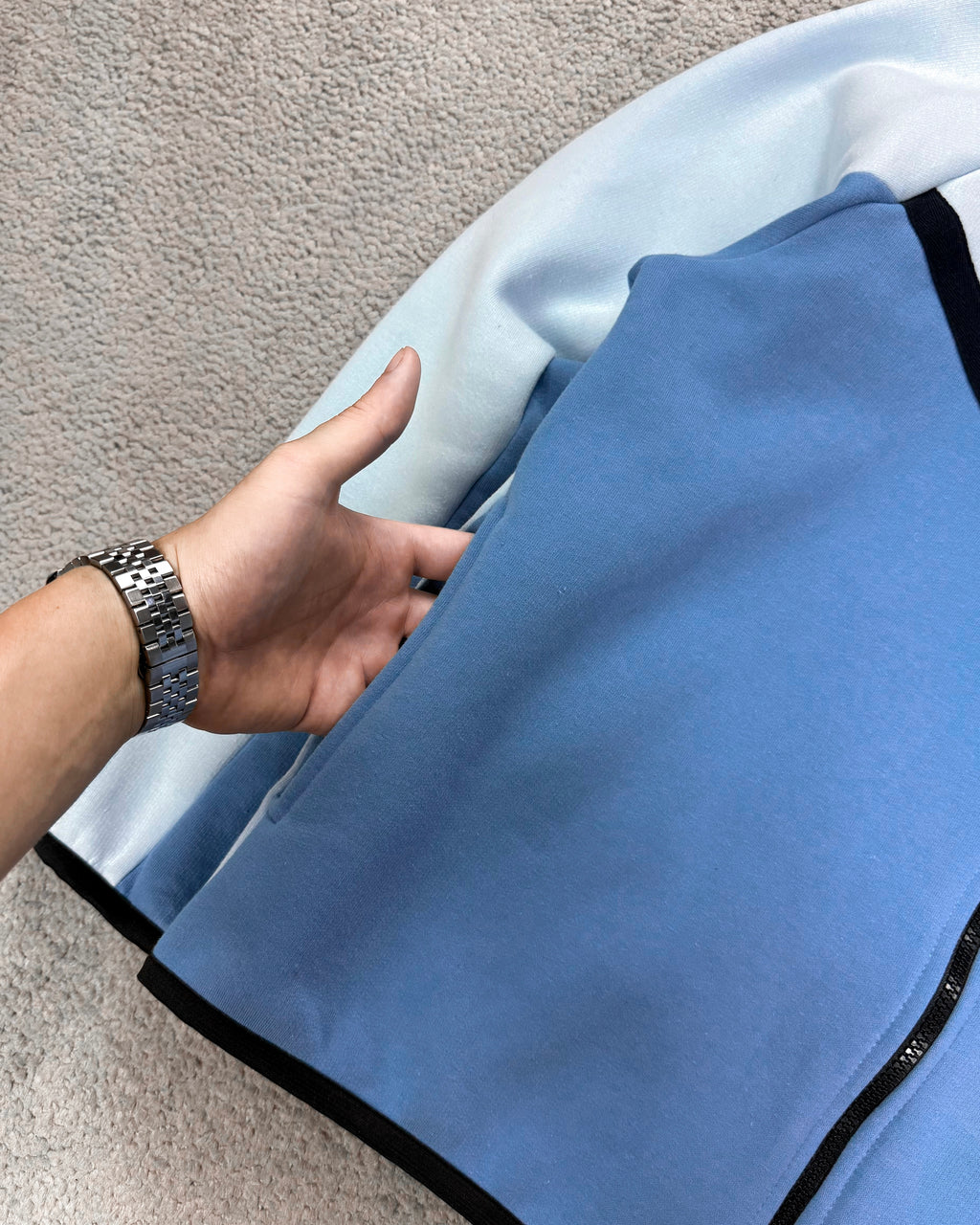 CONJUNTO NK TECH FLEECE LIGHT BLUE
