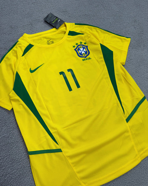 CAMISA RETRÔ BRASIL COPA 2002 RONALDINHO