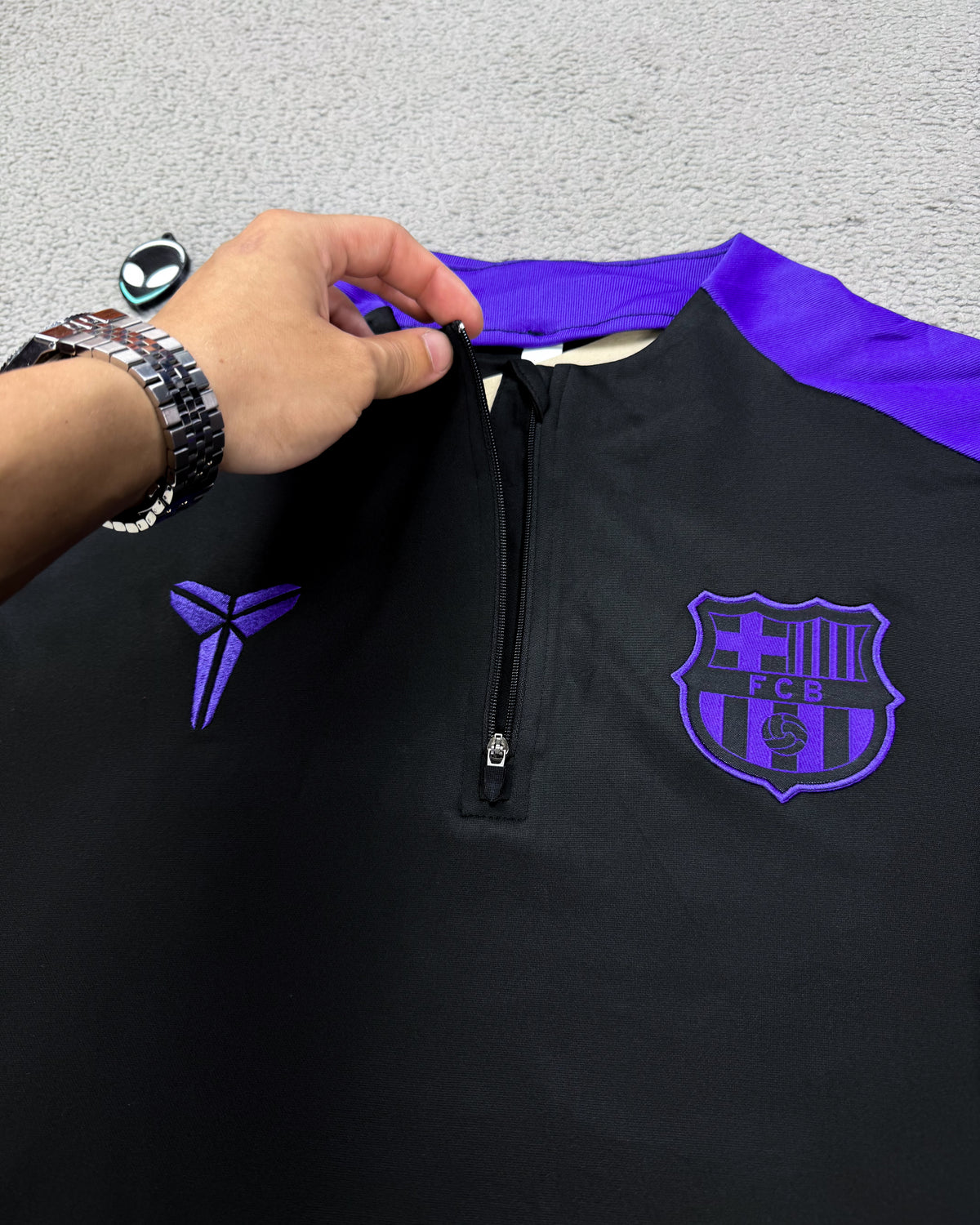 CONJUNTO TREINO BARCELONA PRETO/ROXO
