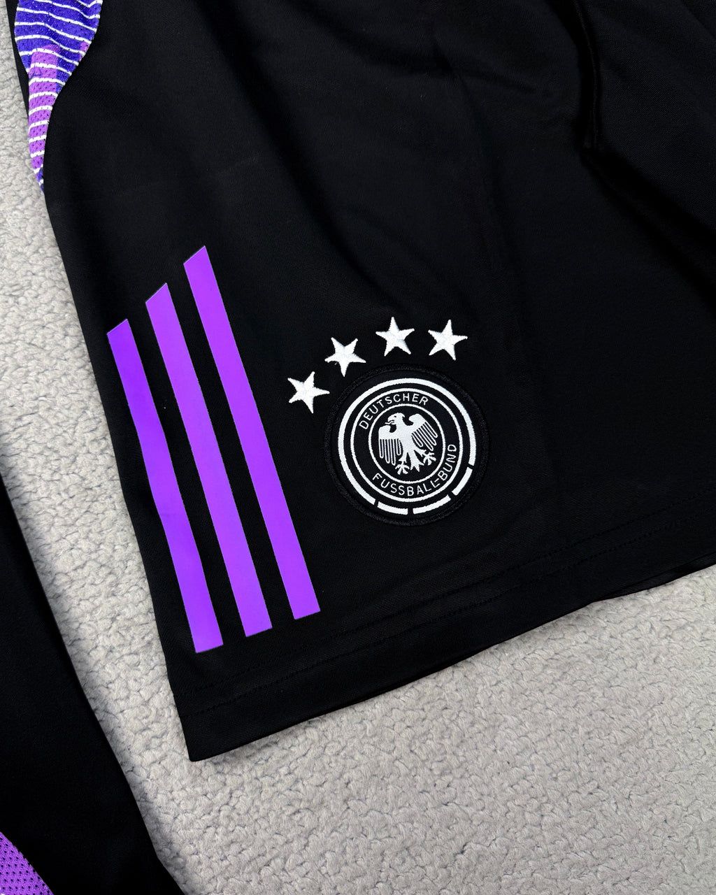 CONJUNTO TREINO VERÃO ALEMANHA PRETO/ROXO
