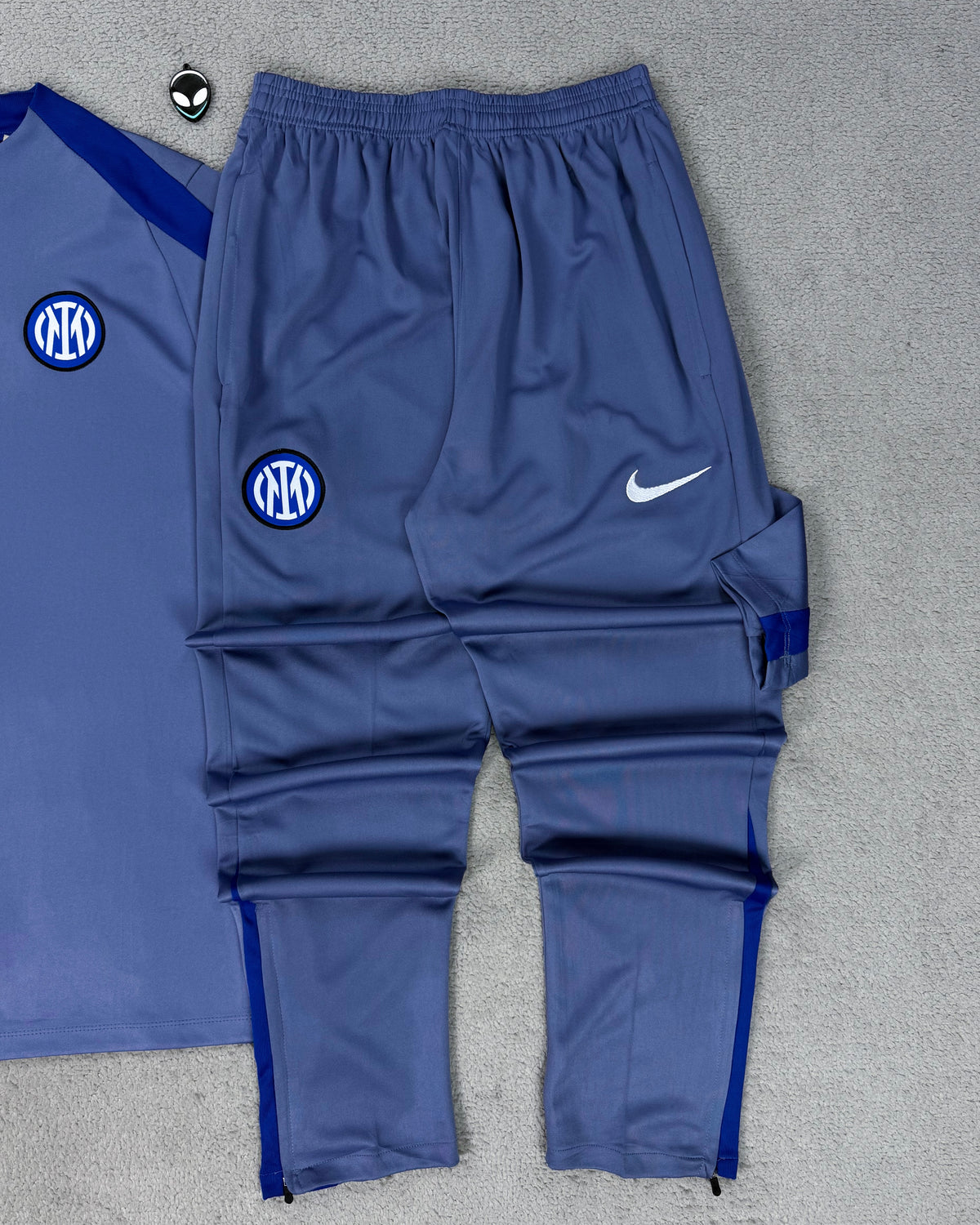 CONJUNTO TREINO INTER DE MILÃO CINZA/AZUL