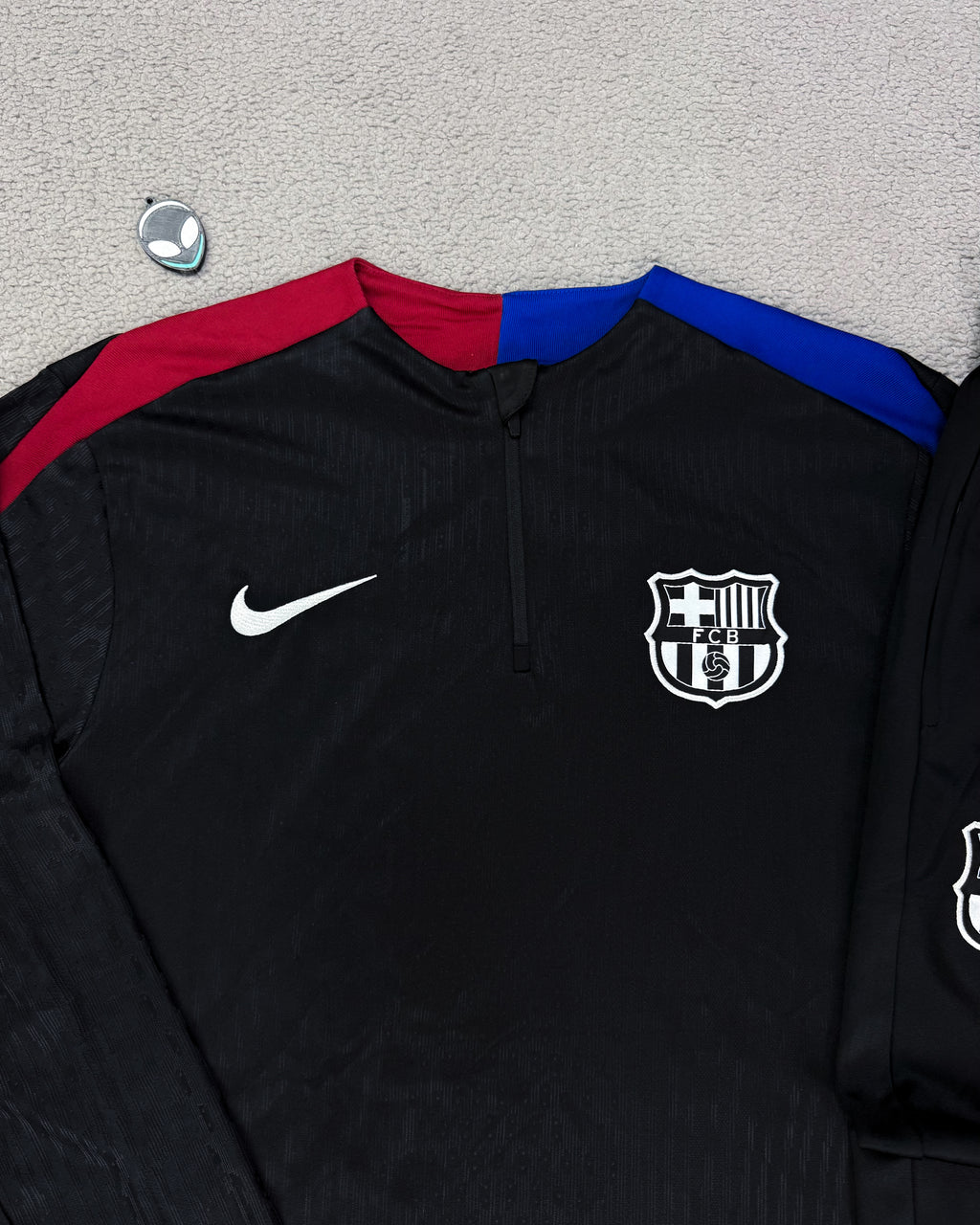 CONJUNTO TREINO BARCELONA PRETO, AZUL, VERMELHO