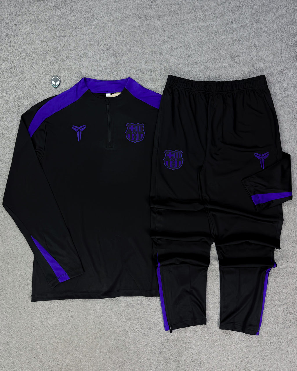 CONJUNTO TREINO BARCELONA PRETO/ROXO
