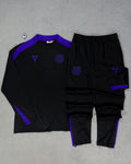 CONJUNTO TREINO BARCELONA PRETO/ROXO
