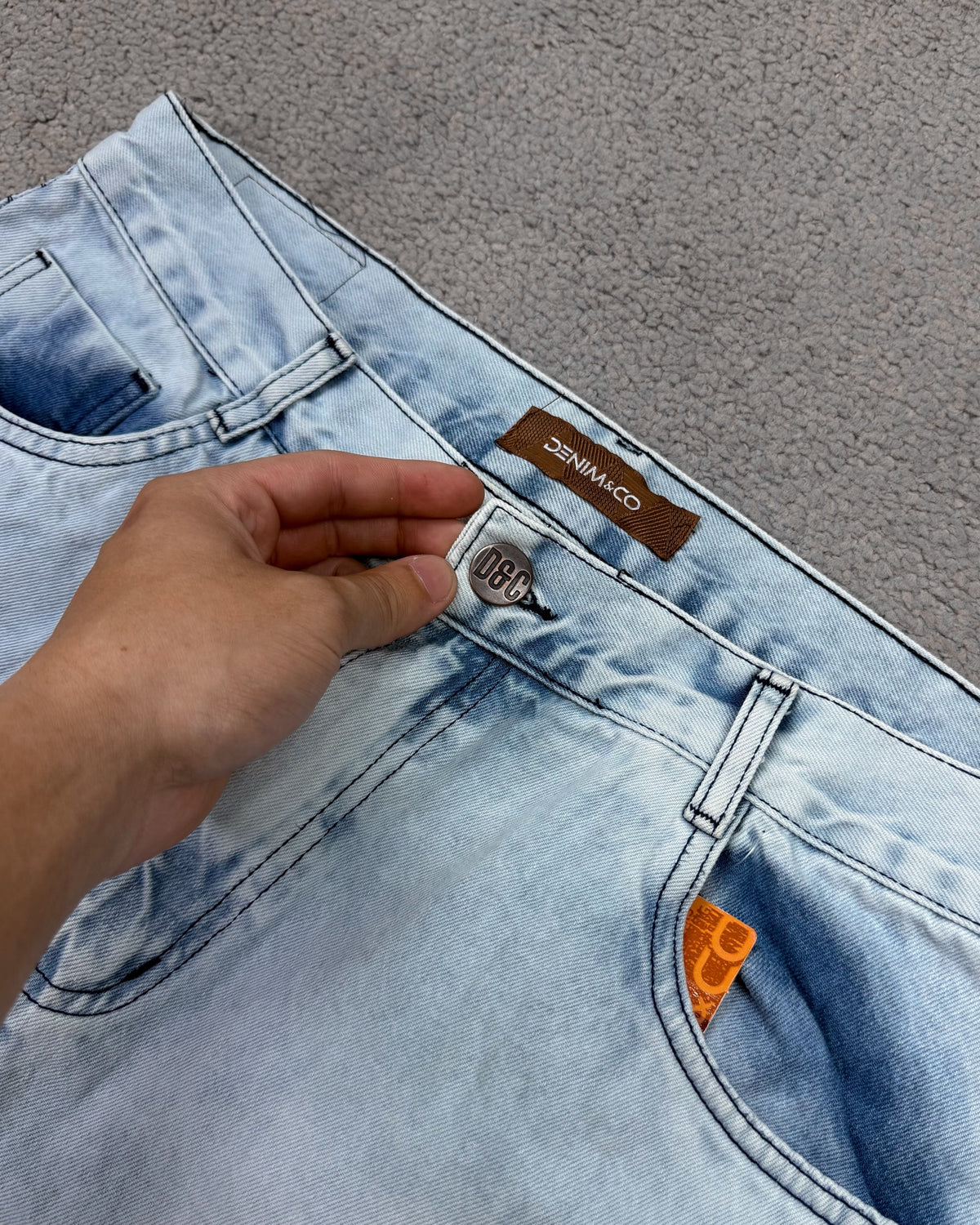 CALÇA JEANS CARGO 4 BOLSOS