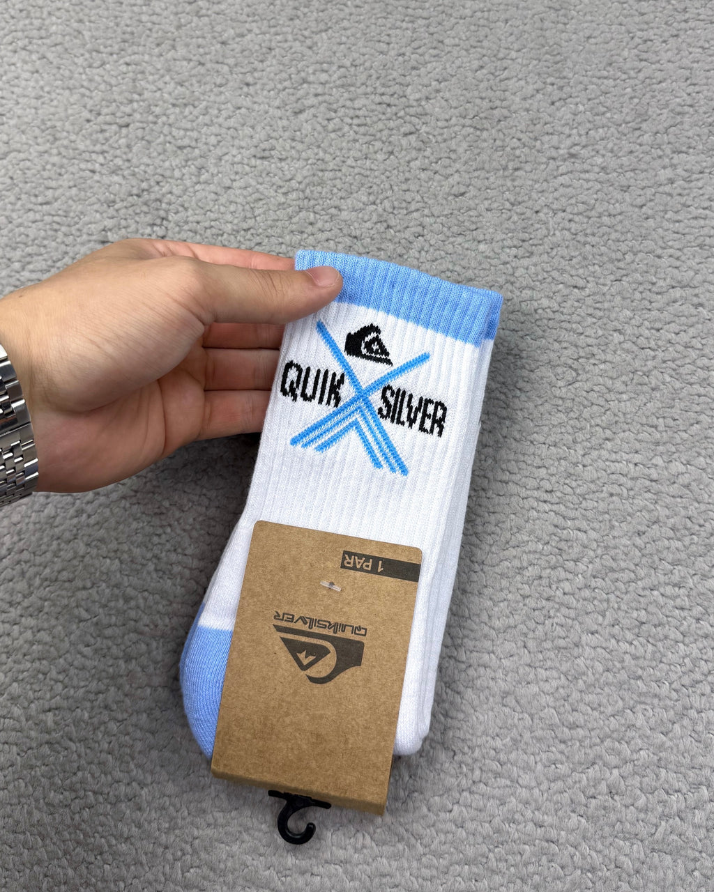 MEIA QUIK LETREIRO DOUBLE COLOR