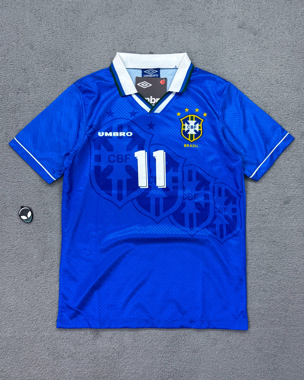 CAMISETA RETRÔ BRASIL ROMÁRIO COPA 1994