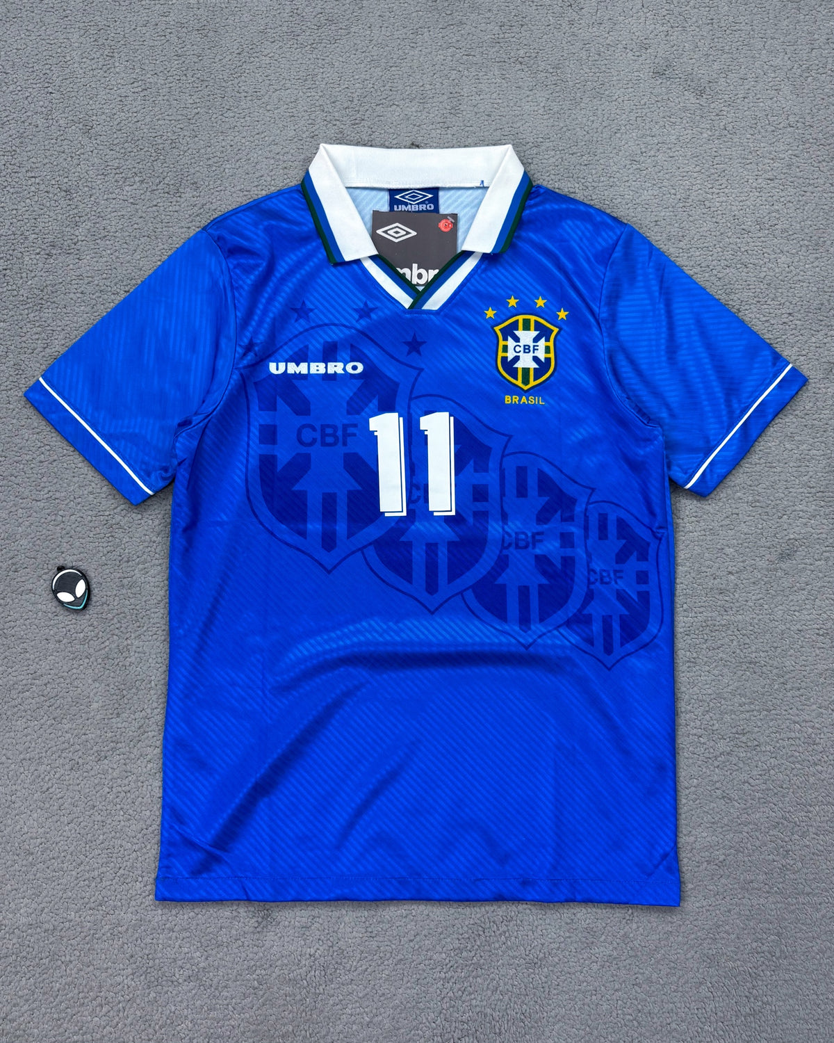 CAMISETA RETRÔ BRASIL ROMÁRIO COPA 1994