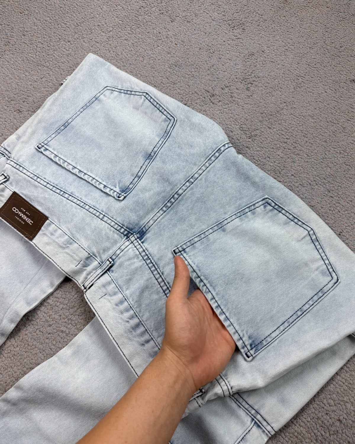 CALÇA JEANS CARGO 4 BOLSOS