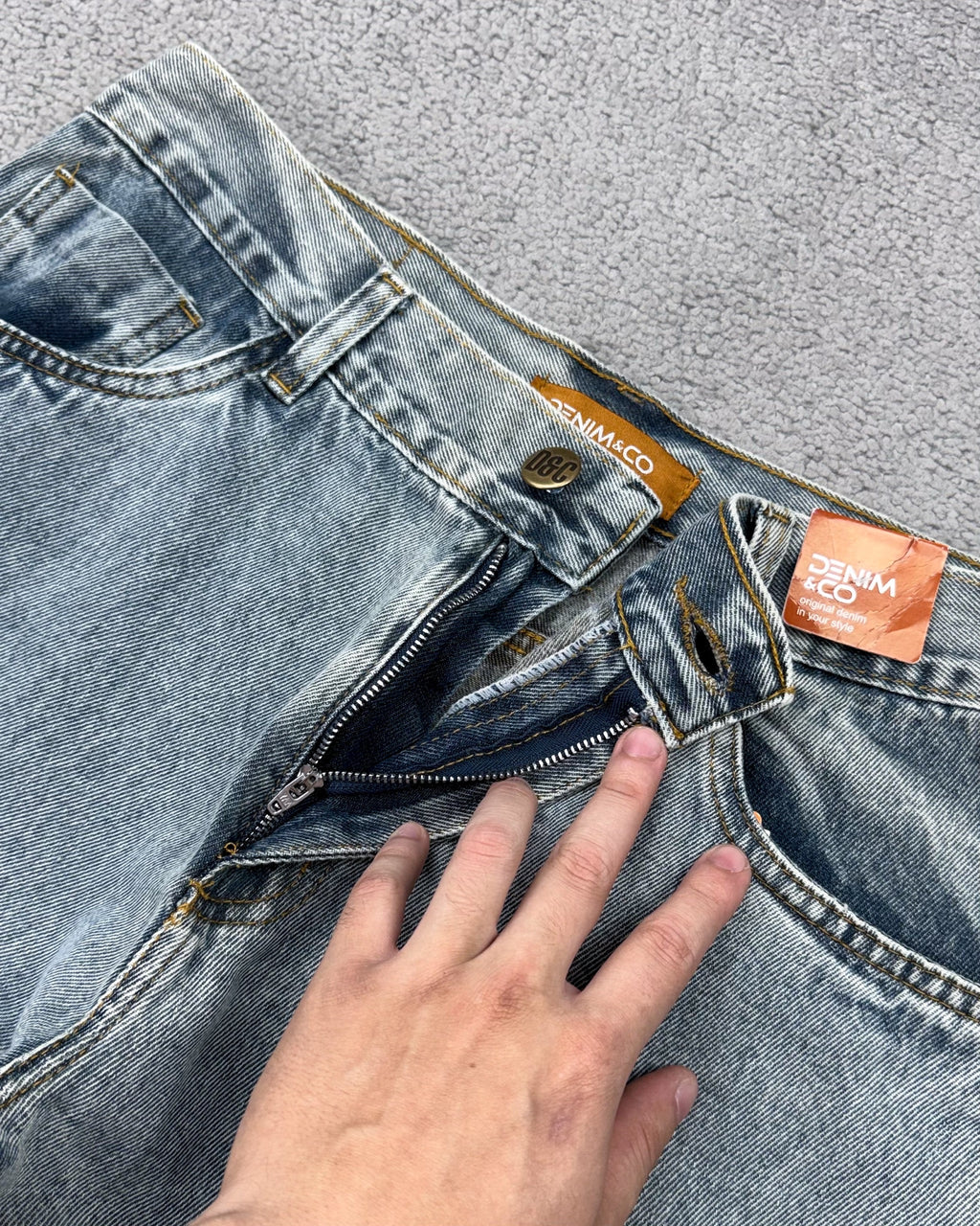 CALÇA JEANS CARGO 4 BOLSOS