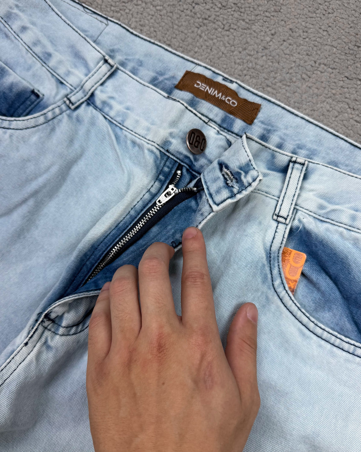 CALÇA JEANS CARGO 4 BOLSOS
