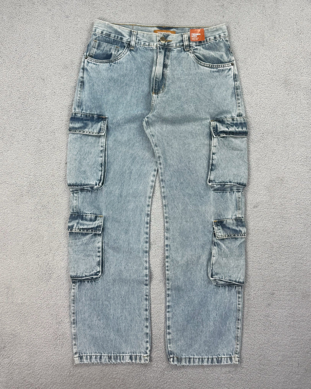 CALÇA JEANS CARGO 4 BOLSOS