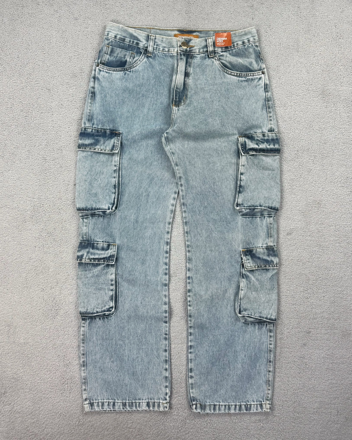 CALÇA JEANS CARGO 4 BOLSOS