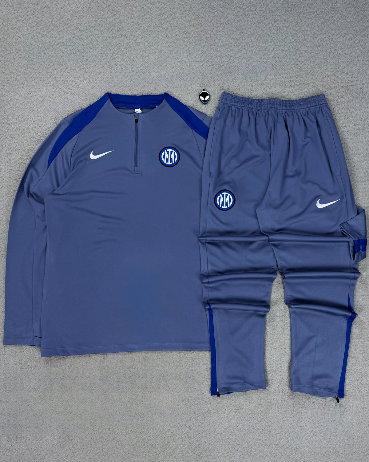 CONJUNTO TREINO INTER DE MILÃO CINZA/AZUL