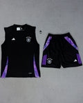 CONJUNTO TREINO VERÃO ALEMANHA PRETO/ROXO