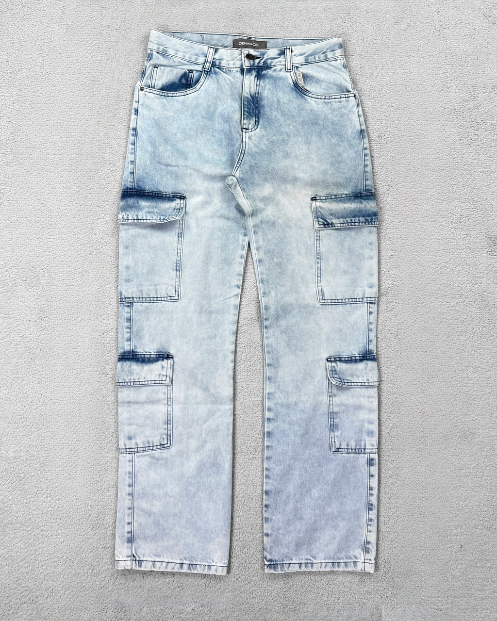 CALÇA JEANS CARGO 4 BOLSOS