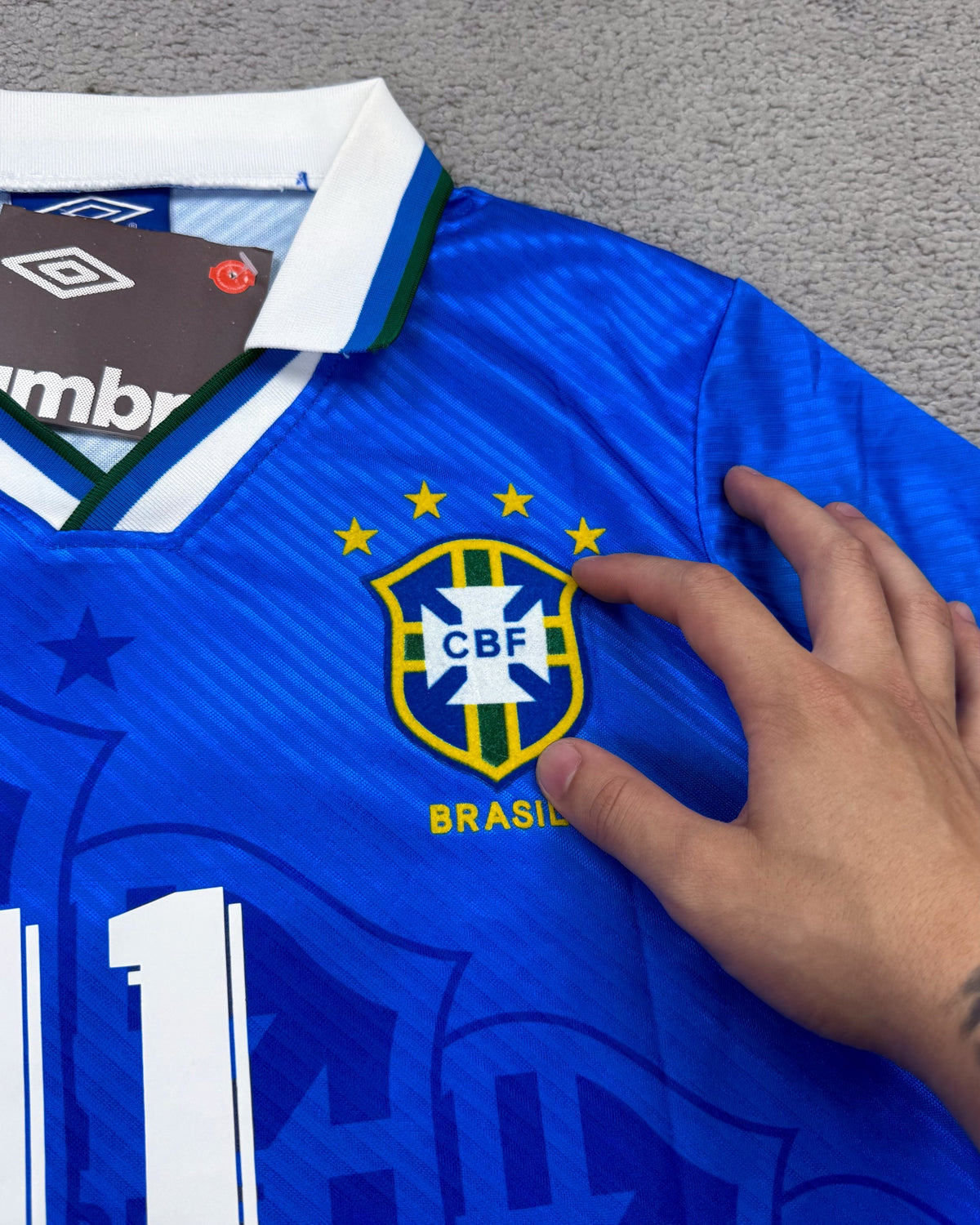 CAMISETA RETRÔ BRASIL ROMÁRIO COPA 1994