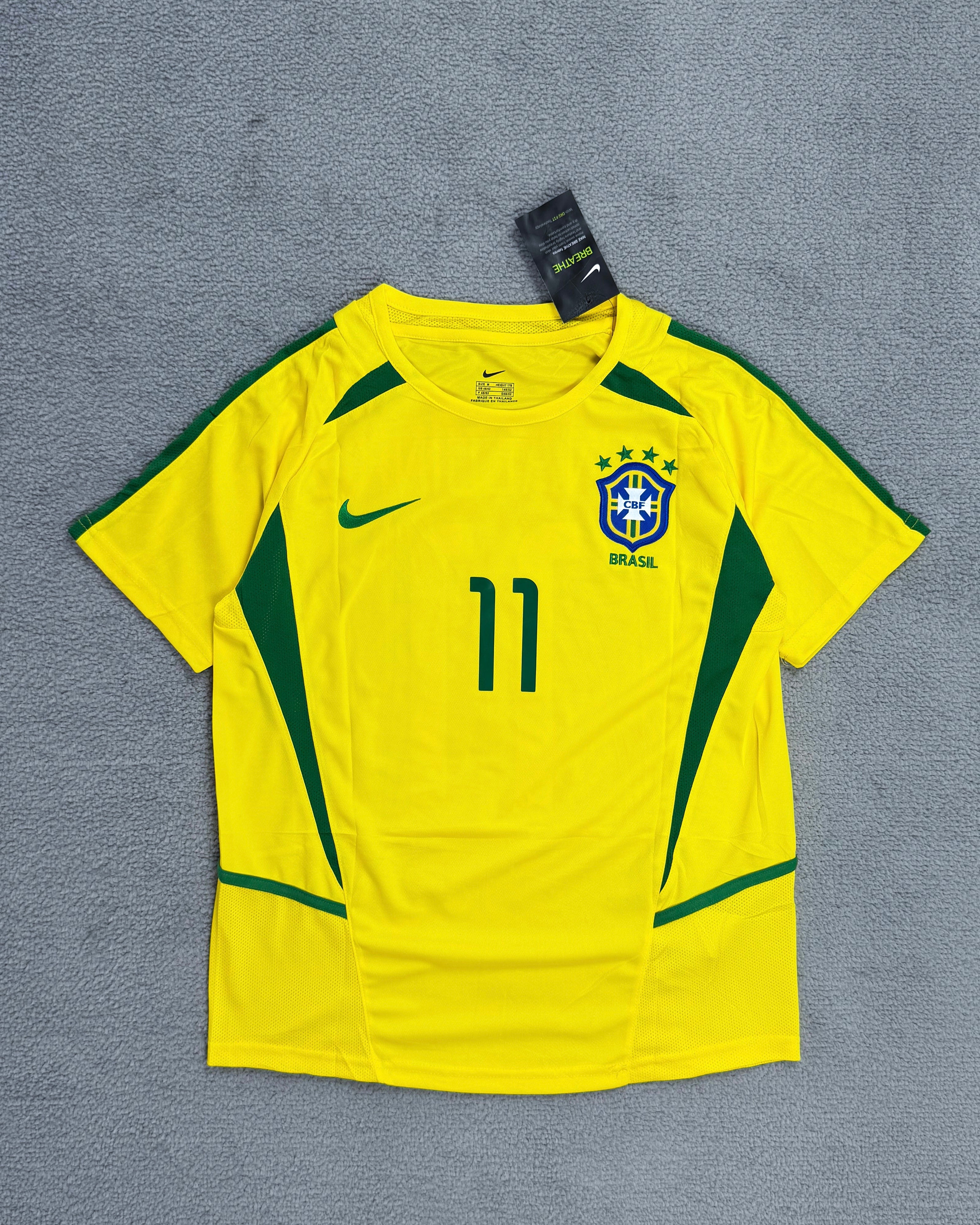 CAMISA RETRÔ BRASIL COPA 2002 RONALDINHO