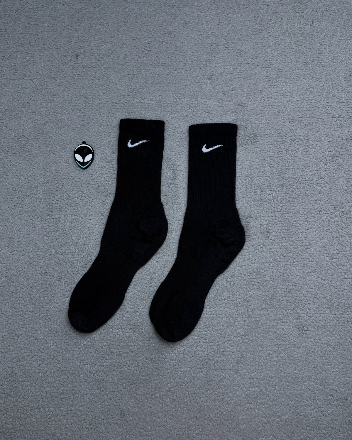 MEIA NK SWOOSH PRETA