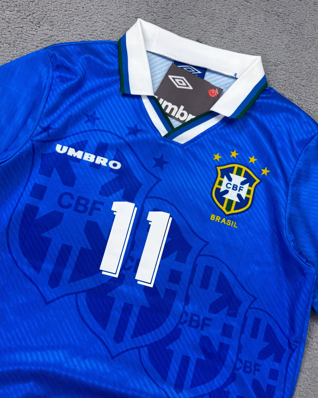 CAMISETA RETRÔ BRASIL ROMÁRIO COPA 1994