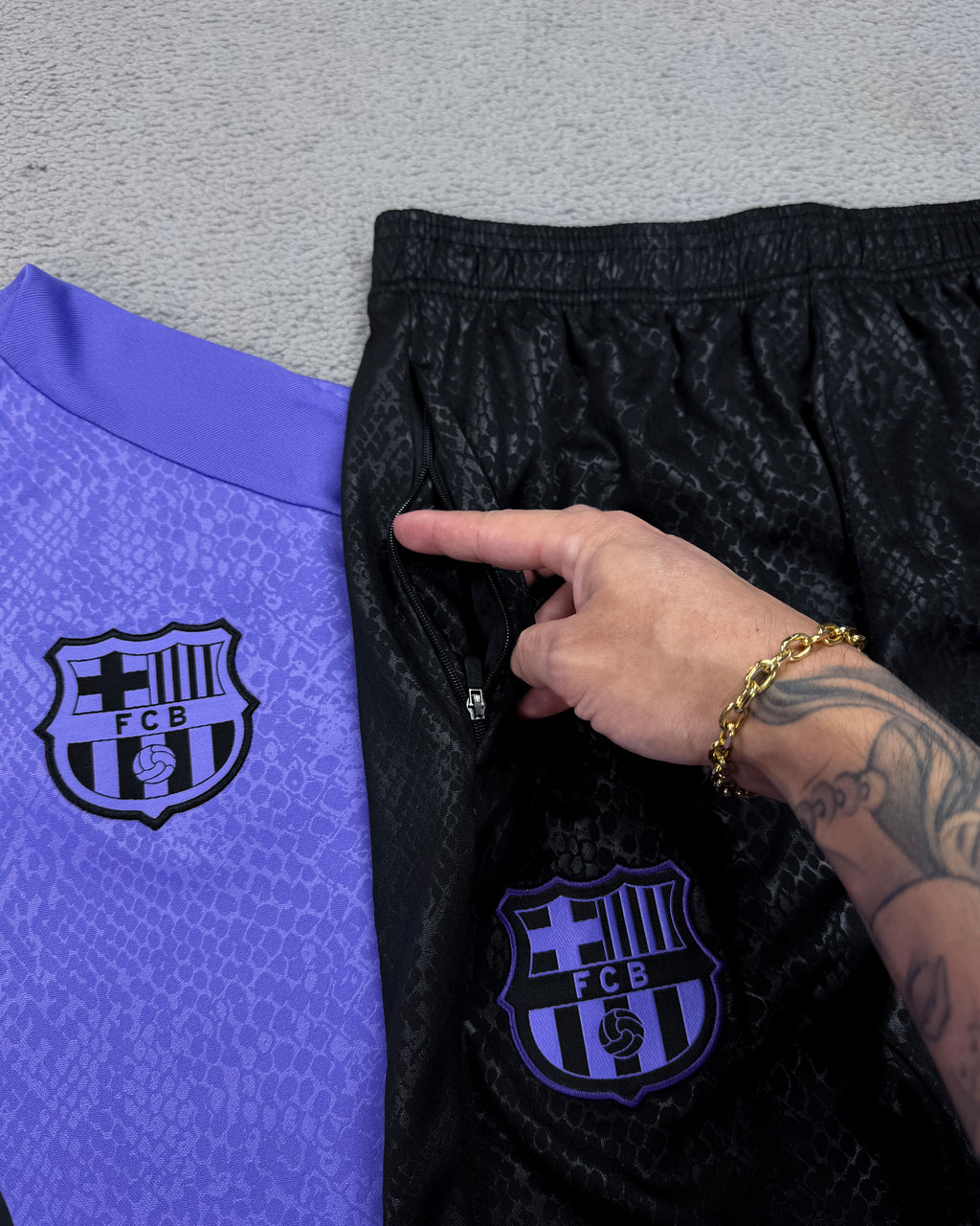 CONJUNTO TREINO BARCELONA - ROXO